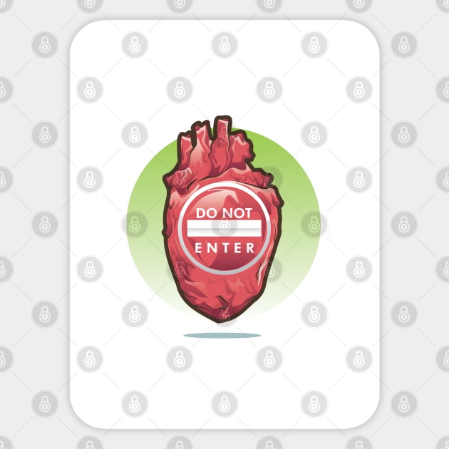 Heart- Do not enter Sticker by dbcreations25